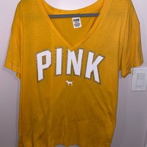 yellow PINK v-neck